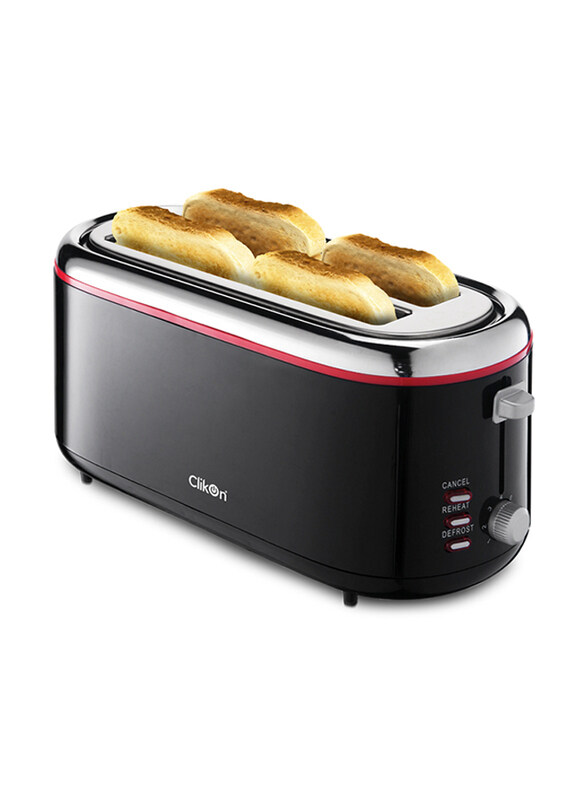 

Clikon 4 Slice Bread Toaster, 1330W, CK4232, Black