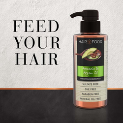 Hair Food Sulfate Dye Free Smoothing Treatment Argan Oil and Avocado Shampoo, 300ml