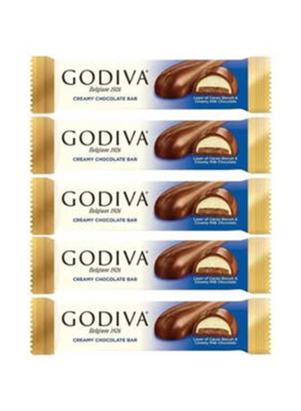 Godiva Creamy Chocolate Bar, 5 x 35g