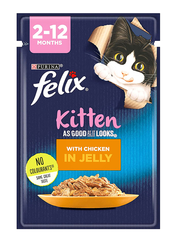 Felix As Good As It Looks Chicken In Jelly Kitten Wet Food, 85g