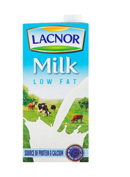 Lacnor Half Cream Milk Carton - 12 x 1 Ltr