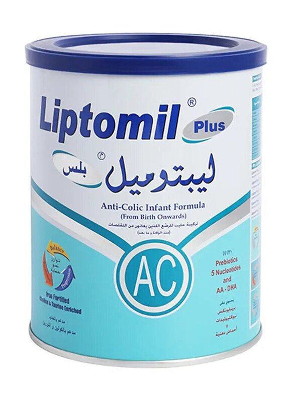 

Liptomil Plus Anti Colic Infant Milk Formula From Birth Onwards, 400g