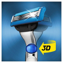 Gilette Mach3 Turbo 3D Razor Handle + 2 Blades