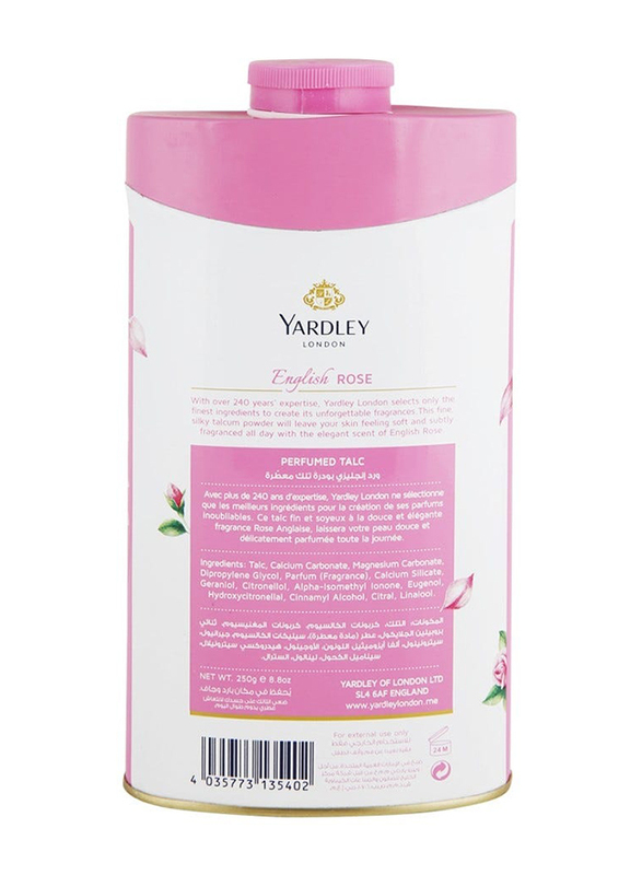 Yardley London Rose Perfumed Talcum Powder, 250g