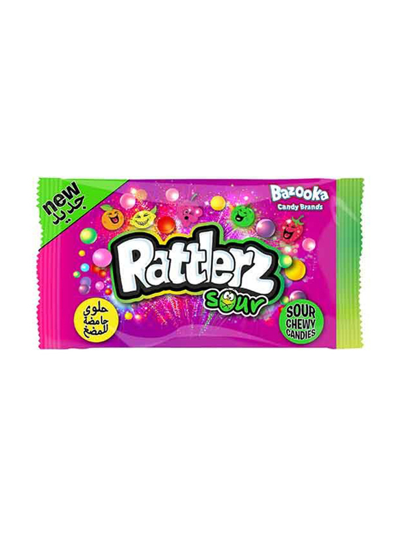 Bazooka Rattlerz Sour Chewy Candies, 40g