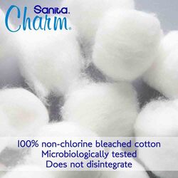 Sanita Charm 100% Cotton Pads - 80 Pads