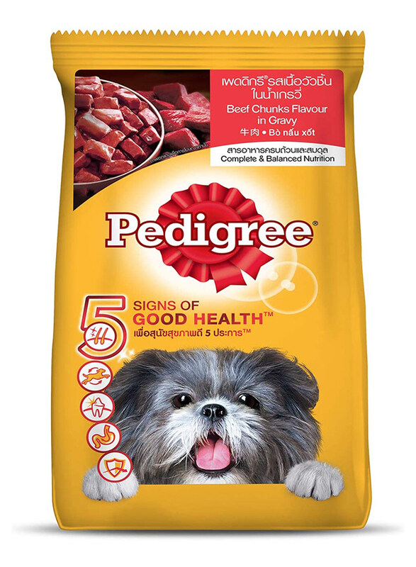 

Pedigree Beef Chunks in Gravy Wet Dog Food, 130 gram