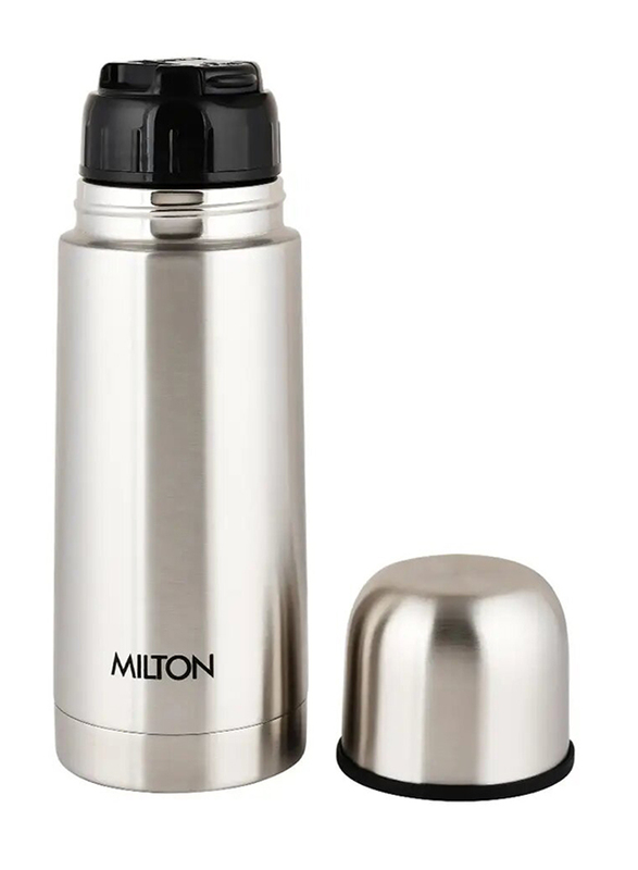 Milton Thermosteel Vacuum Insulated Bottle - Silver/Black - 350 ml