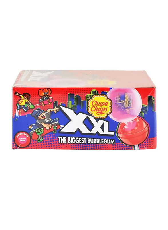 Chupa Chups XXL Bubblegum Filled Fruit Lollipops - 25 Pieces