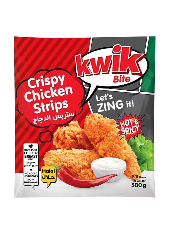 

Kwik Bite Hot & Spicy Crispy Chicken Strips, 500g