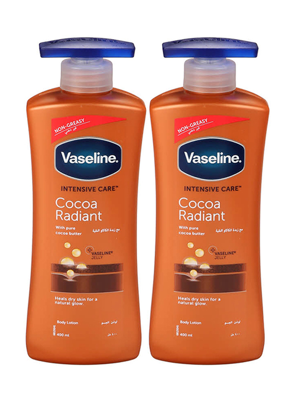 Vaseline Coco Radiant Body Lotion, 400ml, 2 Piece