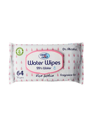 Cool & Cool 99% Water Wipes, 64 Pieces