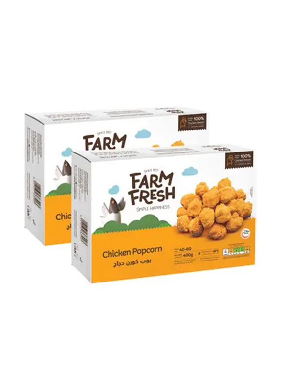 Farm Fresh Chicken Popcorn, 2 x 400g