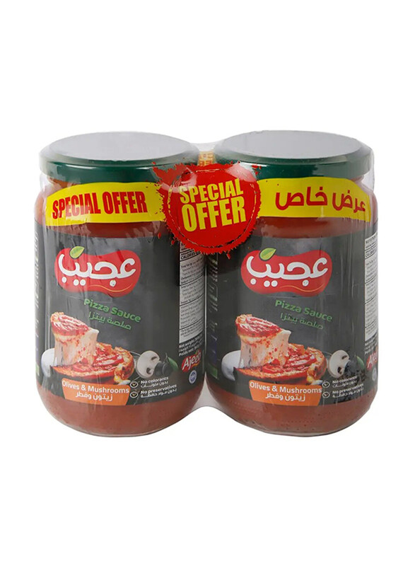 

Ajeeb Pizza Sauce Olive&Mushroom, 2 x 360G