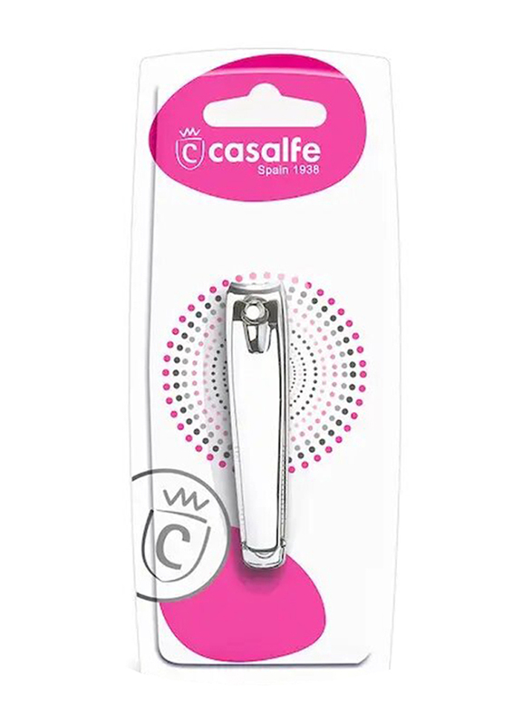 Casalfe Pedicure Nail Clippers with Nail File, SIlver