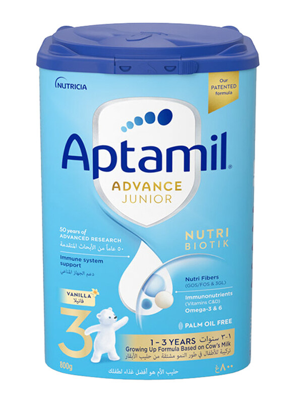 

Aptamil Advance Junior 3 Nutri-Biotik Vanilla Growing Up Formula, 800g