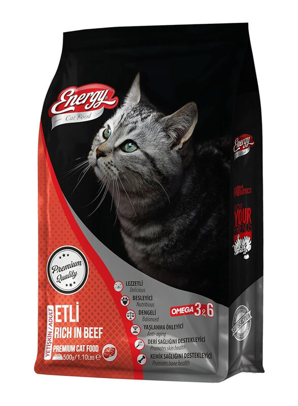 

Energy Adult Cat Food With Beef Dry Food, 500g