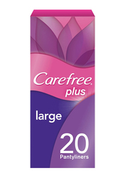 Carefree Plus Panty Liners, Large, 20 Pieces