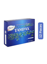 Tampax Tampons with Applicator, Super, 12 Pieces