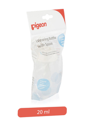 Pigeon Weaning Baby Bottle with Spoon 20ml, Clear