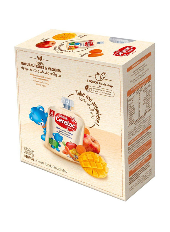 Nestle Cerelac Apple Carrot n Mango, 4 x 90g