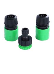 Namson Water Spray Nozzle Gun With Connectors, 5 Pieces, An-3110, Green/Black