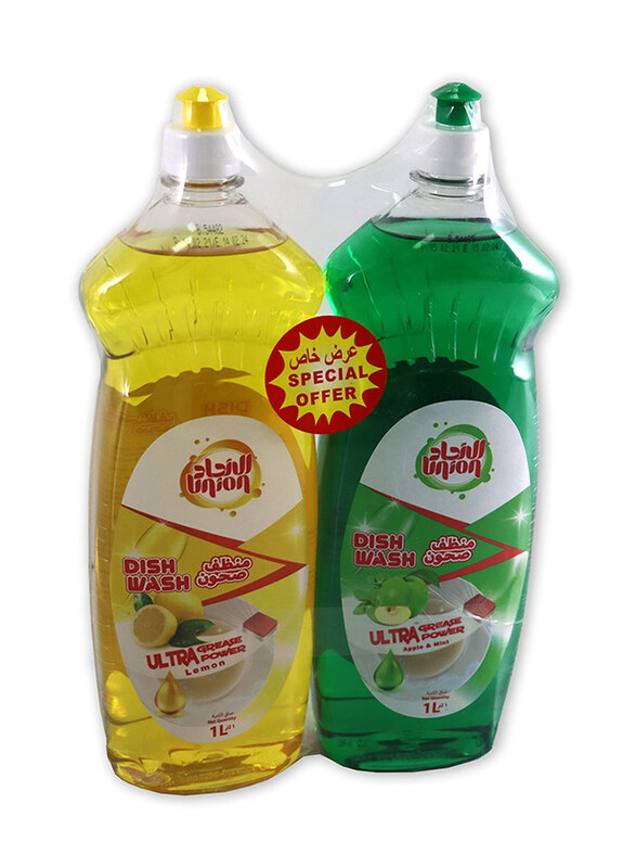 

Union Ultra Grease Power Dishwashing Liquid, 2 x 1 Liter
