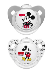 Nuk 2-Pieces Trendline Disney Mickey Soother, Multicolour