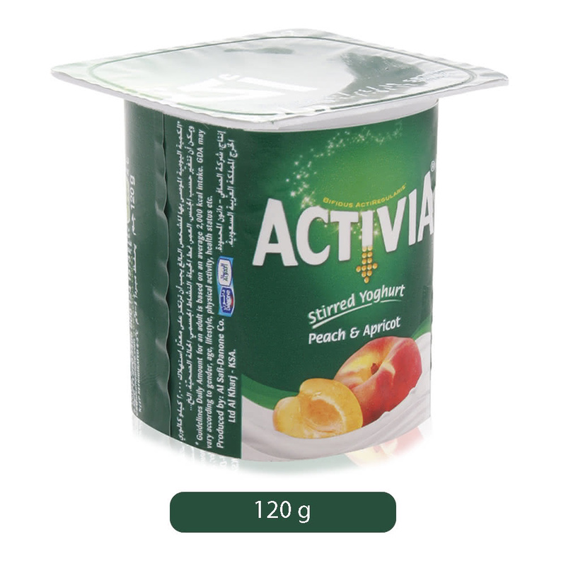 Activia Peach & Apricot Yoghurt, 120 gram