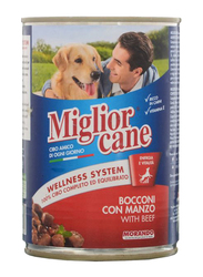 Miglior Cane Chunks Beef Wet Dog Food, 405 grams