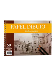 Paper Dibujo Drawing Book, 210 x 297 mm, 120 GSM, 50 Sheets
