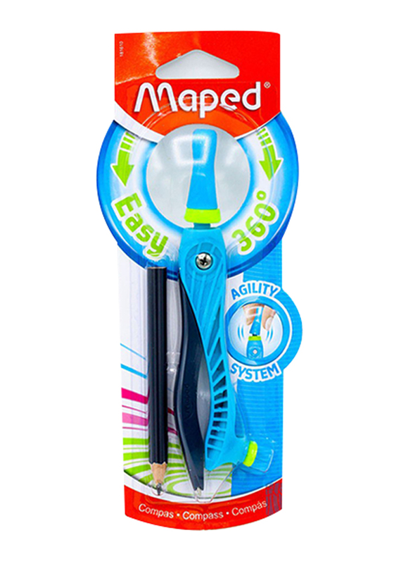 Maped 360 Degree Compass with Pencil and Universal Holder, Multicolour