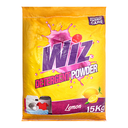 Wiz Lemon Detergent Powder, 15 Kg