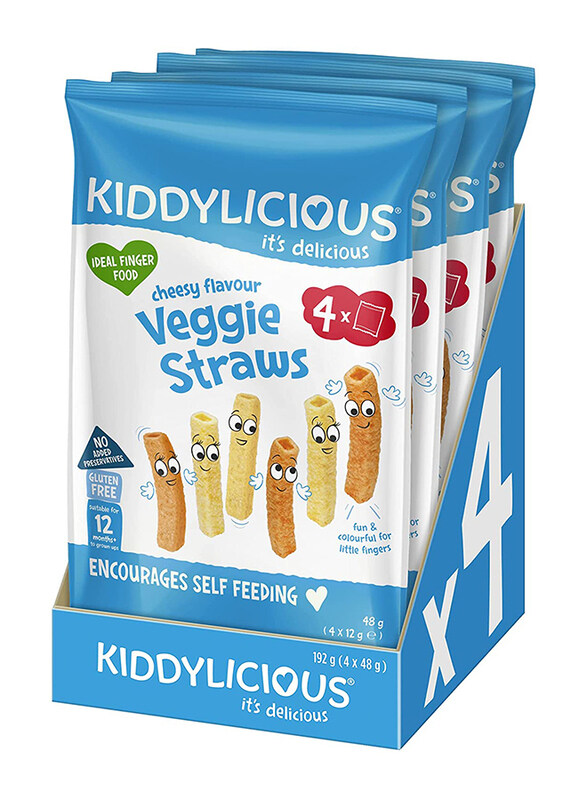 

Kiddylicious Multipack Cheesy Straws, 4 x 12g