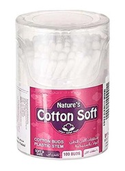 Nature's Cotton Soft Plastic Buds, 100 Piece