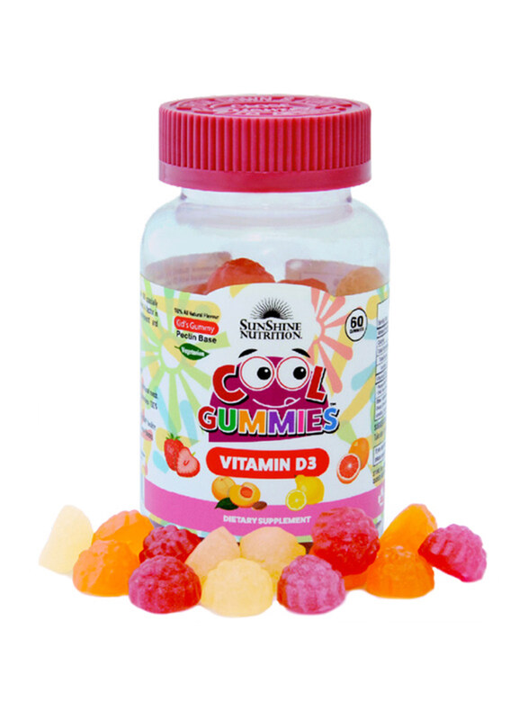 

Sunshine Nutrition Vitamin D3 Cool Gummies Dietary Supplement, 60 Gummies