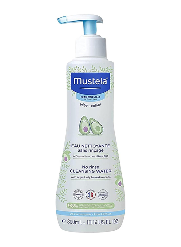 Mustela 300ml Baby Face Cleansing Water with Natural Avocado for Kids