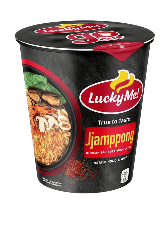 

Lucky Me Jjampong Flavor Regular Cup Noodles, 70g