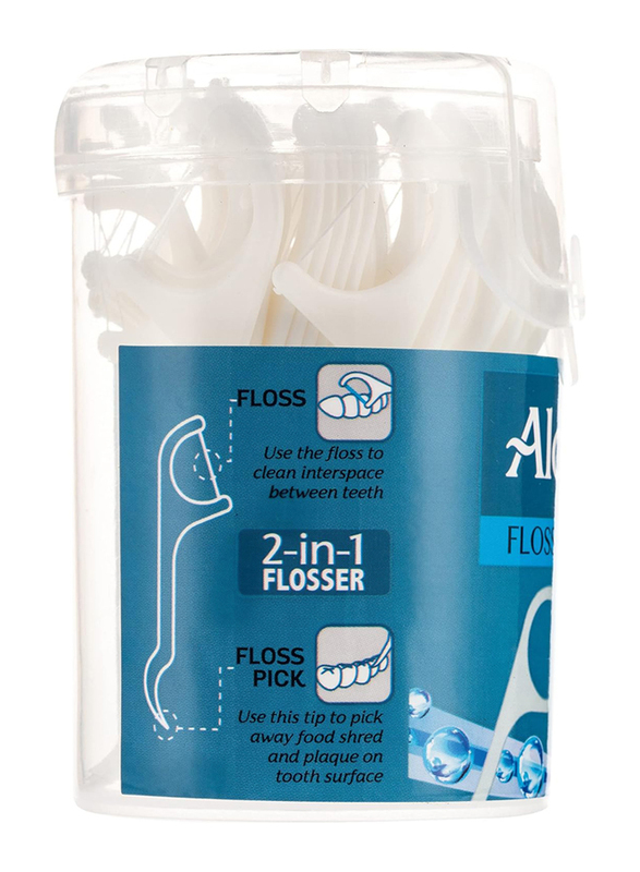 Alokozay Floss Toothpicks, 50 Pieces