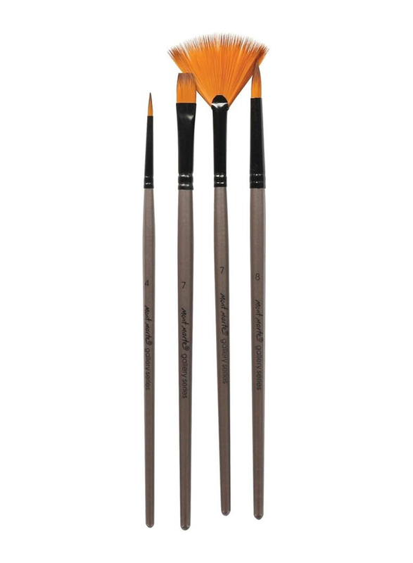 Mont Marte Gallery Brush Set Acrylic, 4 Pieces, Multicolour