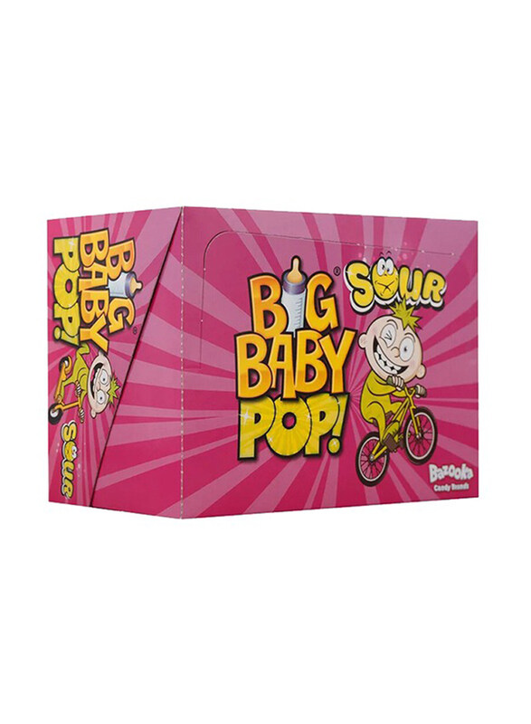 

Bazooka Big Baby Sour Strawberry and Raspberry Hard Candy, 12 x 32gm