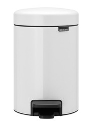 Brabantia 3L Newicon Pedal Bin, 26.4 x 16.8 x 23.5 cm, White