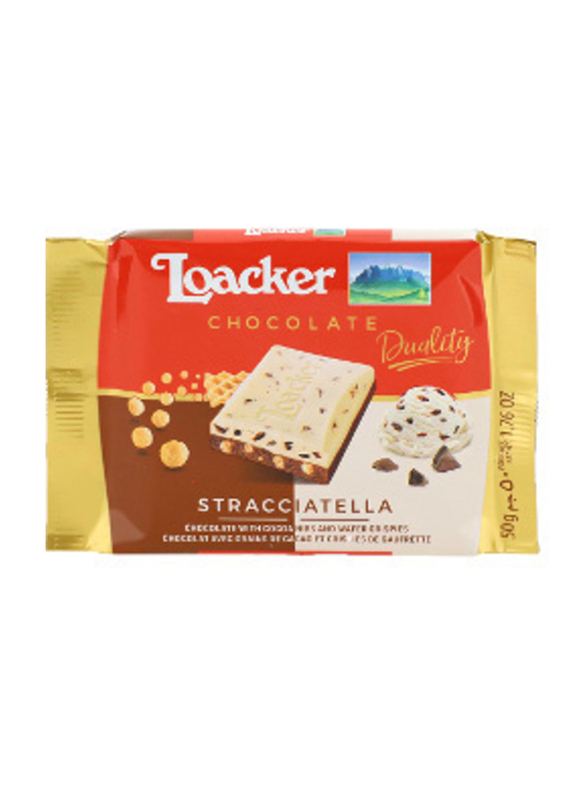 Loacker Duality Stracciatella Chocolate, 50g