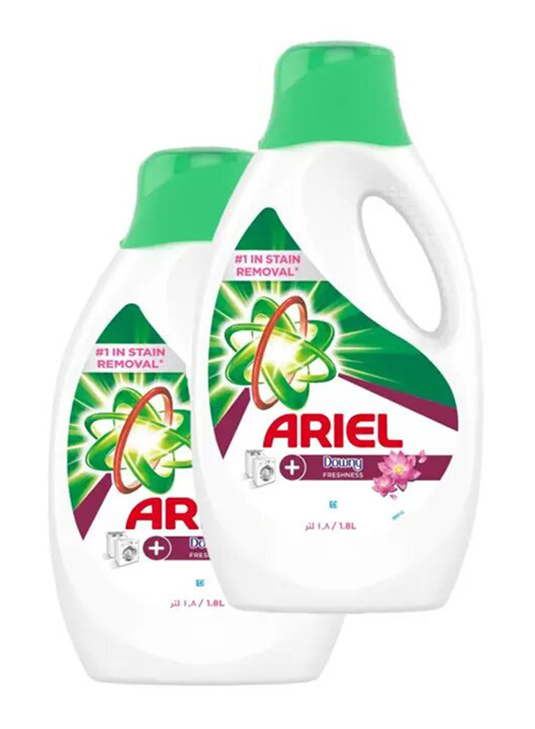Ariel Power Gel Touch of Downy Laundry Detergent, 2 x 1.8 L