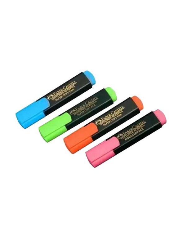 Faber-Castell 4-Piece Textliner Highlighter Set, Multicolour