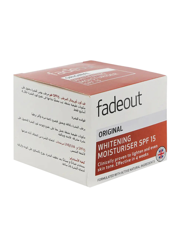 Fadeout White Original Moisturising Cream, 50ml, white