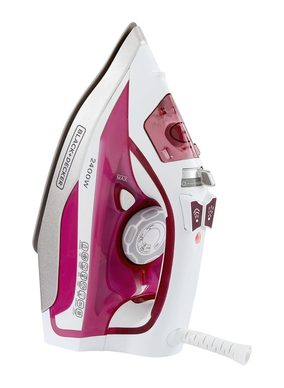 Black+Decker Steam Iron with Ceramic, 2400W, X2400-B5, Pink