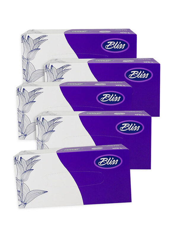 

Bliss Tissues, 5 Pieces x 150 Sheets x 2Ply