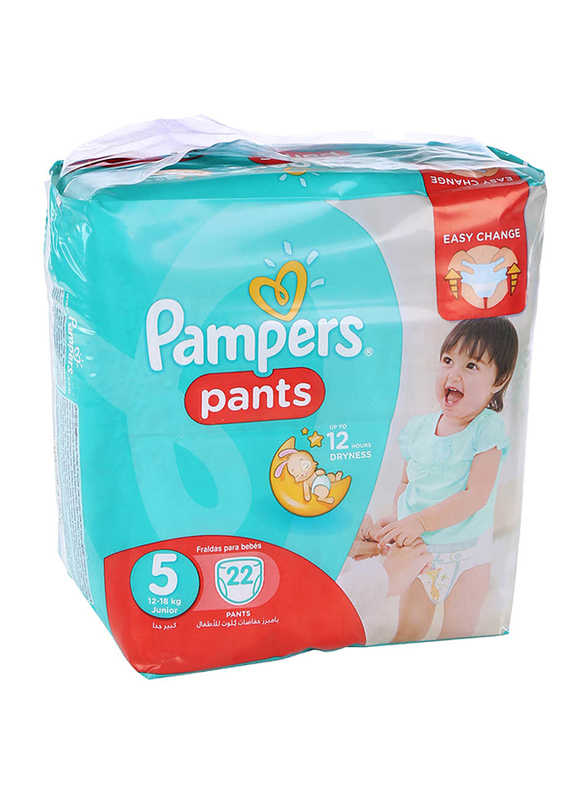 Pampers Pants, Size 5, Junior, 12-18 kg, Carry Pack, 22 Count