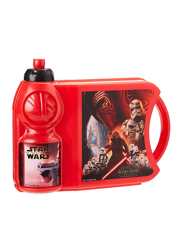 

Store Boy Star Wars Episode Vii Lunch Box With Water Bottle, Red